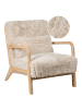 Beliani Sessel SKOVDE in Beige/Braun - (W) 65 x (H) 78 x (L) 80 cm
