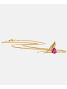 Diamant L'éternel Halskette mit Anhänger aus 585 Gelbgold mit 0.45 Karat Diamant mit Rubin