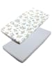 TupTam Baby Kinder Spannbettlaken 2er Pack in grün/beige