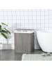 HOMCOM Wäschekorb-52L x 32B x 63H cm-Grau+Weiß