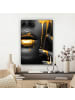 MuchoWow Leinwand bilder Gesicht gold schwarz (BxH)