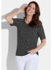 GOLDNER Kurzgröße:  Shirt Shirt in schwarz / weiß / gemustert