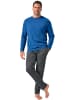 JP1880 Langer Schlafanzug in azurblau