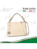 Toscanto Leder Schultertasche Toscanto Tasche beige ca. 38cm