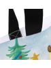 Mr. & Mrs. Panda Tasche Pinguin Weihnachtsbaum Design mit Spruch in Weiß