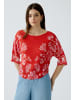 Oui Pullover in red rose