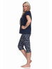 NORMANN Capri Schlafanzug kurzarm Pyjama maritimimen Look - 73990 in navy