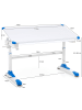 KADIMA DESIGN KOZI Kinderschreibtisch: Höhenverstellbar, neigbare Tischplatte, C-Fuß-Gestell in Blau