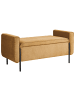 Beliani Bettbank LEWES in Gelb/Schwarz - (W) 114 x (H) 55 x (L) 50 cm