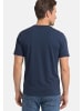 Redmond T-Shirt Basic in Weiß / dunkelblau