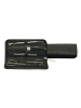 Windrose Nappa Schmuckkasten Leder 14 cm in schwarz