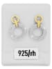 Adeliás Damen Ohrringe – Ohrstecker aus 925 Silber mit Zirkonia in silber
