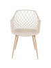 Beliani 2er-Set Esszimmerstuhl NASHUA in Beige/Braun