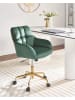 Beliani Bürostuhl PALMDALE in Grün/Schwarz/Gold - (W) 58 x (H) 84 x (L) 61 cm