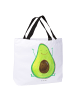 Mr. & Mrs. Panda Tasche Avocado Glücklich ohne Spruch in Weiß