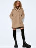 Noisy may Langer Kunstfell Teddy Mantel NMGABI in Beige