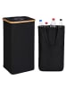 relaxdays Pfandflaschen-Sammelbehälter in Schwarz - 100 l
