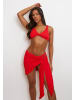 Moda Minx Sarong Scrunch Short Ruffle in rot