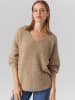 Vero Moda Strickpullover in Silver Mink
