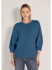 MADELEINE Zeitloser Baumwollpullover mit Perlfang-Muster in tintenblau