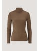 Hessnatur Hessnatur Mock-Neck Longsleeve WARM TOUCH aus Bio-Schurwolle und TENCEL™ Lyocell in camel
