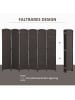 HOMCOM Paravent-160L x 1,6B x 170H cm-Braun