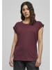 Urban Classics Urban Classics Damen Ladies Extended Shoulder Tee in cherry