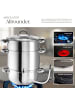 tectake Dampfentsafter  Ø 26 cm, silber