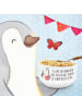 Mr. & Mrs. Panda Obstschale Pinguin mit Kind mit Spruch in Weiß