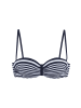 LASCANA Bügel-Bandeau-Bikini-Top in marine-weiß