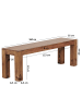 KADIMA DESIGN Esszimmer Sitzbank MUMBAI Massiv-Holz 160 x 45 x 35 cm in Massivholz