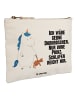 Mr. & Mrs. Panda Schminktasche Einhorn Teddy mit Spruch in Weiß