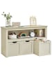 VASAGLE Schuhbank Helan-old in Beige - (B)102 x (H)60 x (T)30 cm