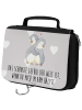 Mr. & Mrs. Panda kosmetiktäschchen Pinguine Kuscheln mit Spruch in Grau Pastell