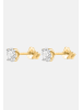 Ethische Diamanten Ohrringe aus 375 Gelbgold mit Lab Grown Diamant
