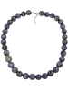 Gallay Kette Perlen 18mm lila-grau-weiß in grau - lila