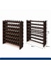 relaxdays Weinregal in Braun - (B)85 x (H)94 x (T)25,5 cm