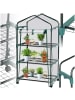 tectake Treibhaus mit 0,36 m³ Volumen, 69 x 49 x 133 cm, fahrbar auf Rollen