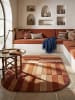 KADIMA DESIGN Teppich Wolle für Fußbodenheizung LUNAN modern Wohnzimmer Diele in Terrakotta