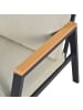 ABRIHOME Gartensofa in Grau Beige 2-Sitzer mit Stahl und Holz Kunststoff Griffen