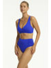 Sea Level Essentials Cross Front Multifit Bra Top in COBALT