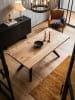KADIMA DESIGN Esszimmertisch 180x90x76 cm Massivholz Metall Esstisch
