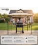 tectake Grillpavillon, inklusive 8 Heringen und 6 Haken, 240 x 150 x 250 cm