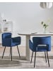Beliani 2er-Set Esszimmerstuhl SANILAC in Blau