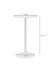 HOMCOM Bartisch in Weiß 60L x 60B x 102H cm