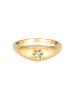 Elli Ring 925 Sterling Silber Astro, Siegelring, Stern, Sterne in Gold