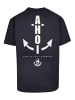 F4NT4STIC T-Shirt Oversized T-Shirt Ahoi Anker Knut & Jan Hamburg in marineblau