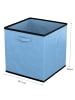 Intirilife 6x faltbare Aufbewahrungs Stoffbox in Blau