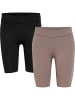 Hummel Tight Kurze Hose Hmlte Maja Damen in BLACK/DRIFTWOOD