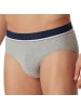 Schiesser Slip 3er Pack in Blau/Rot/Grau
